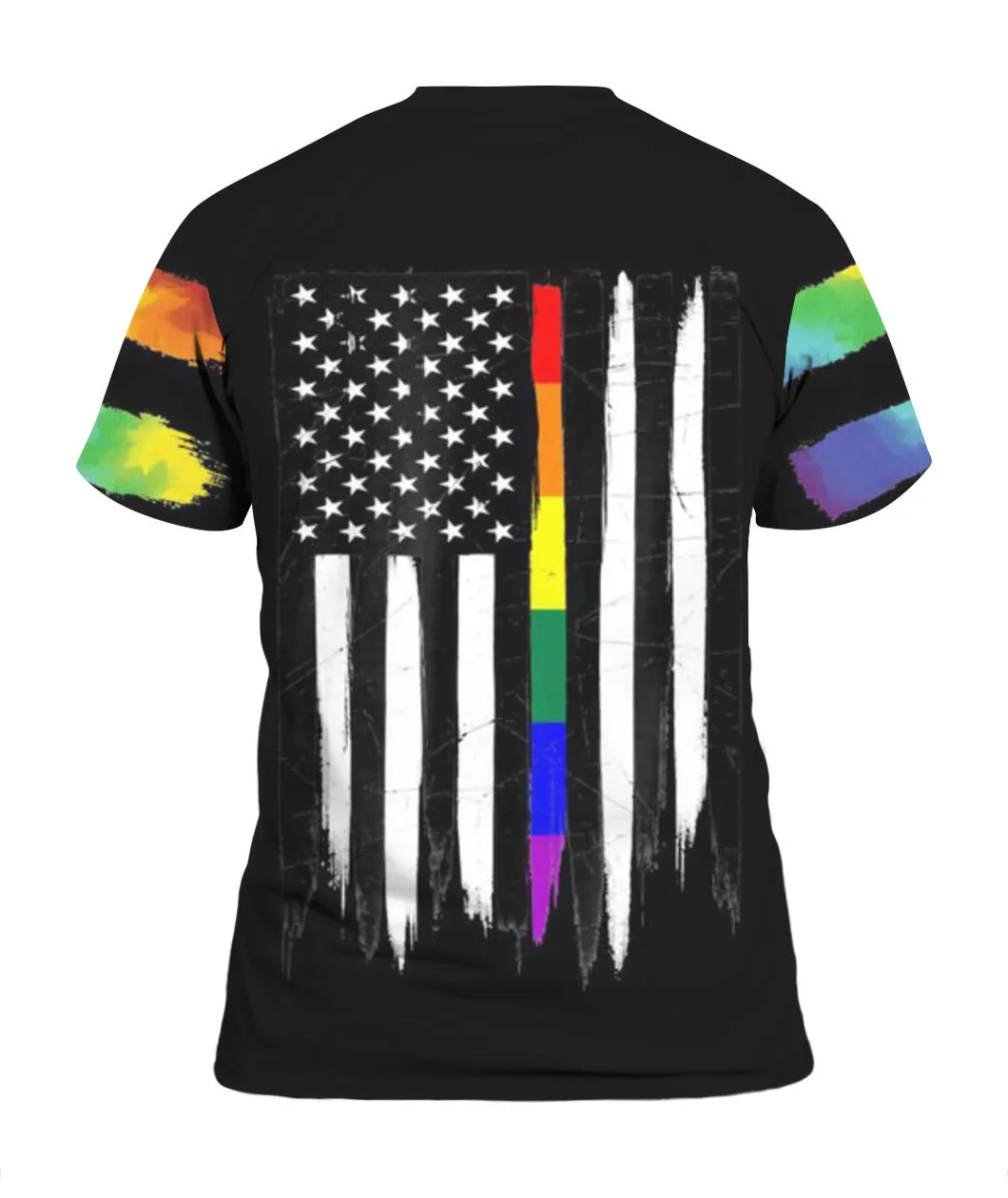 3D All Over Print Pride Lgbtq Shirt For Lesbian Gayer, Love Is Love Rainbow American Flag Support Lgbt 3D Shirt