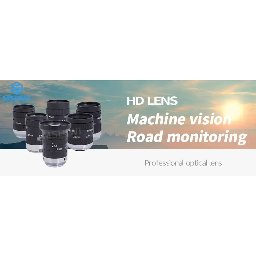 5.0MP C-mount 25mm 2/3" F1.4 Fixed Focus FA Vision Inspection Lenses