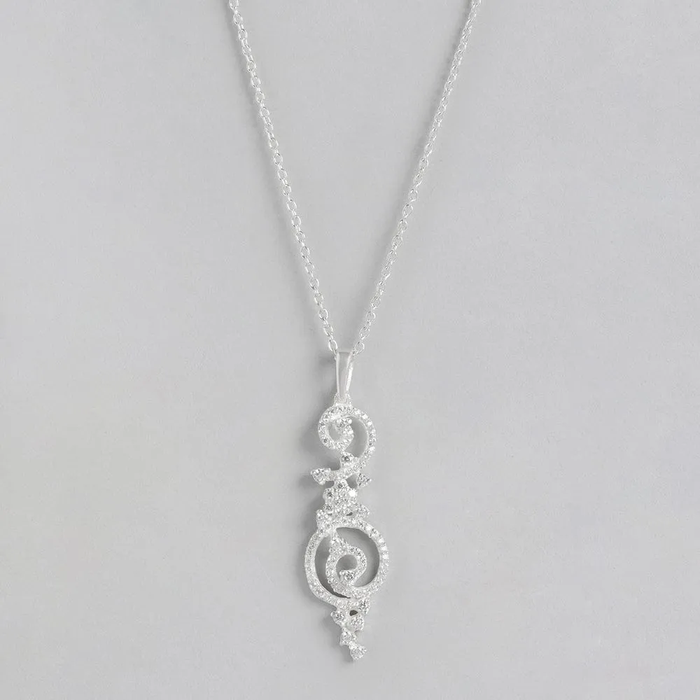 92.5 Silver zircon Pendant