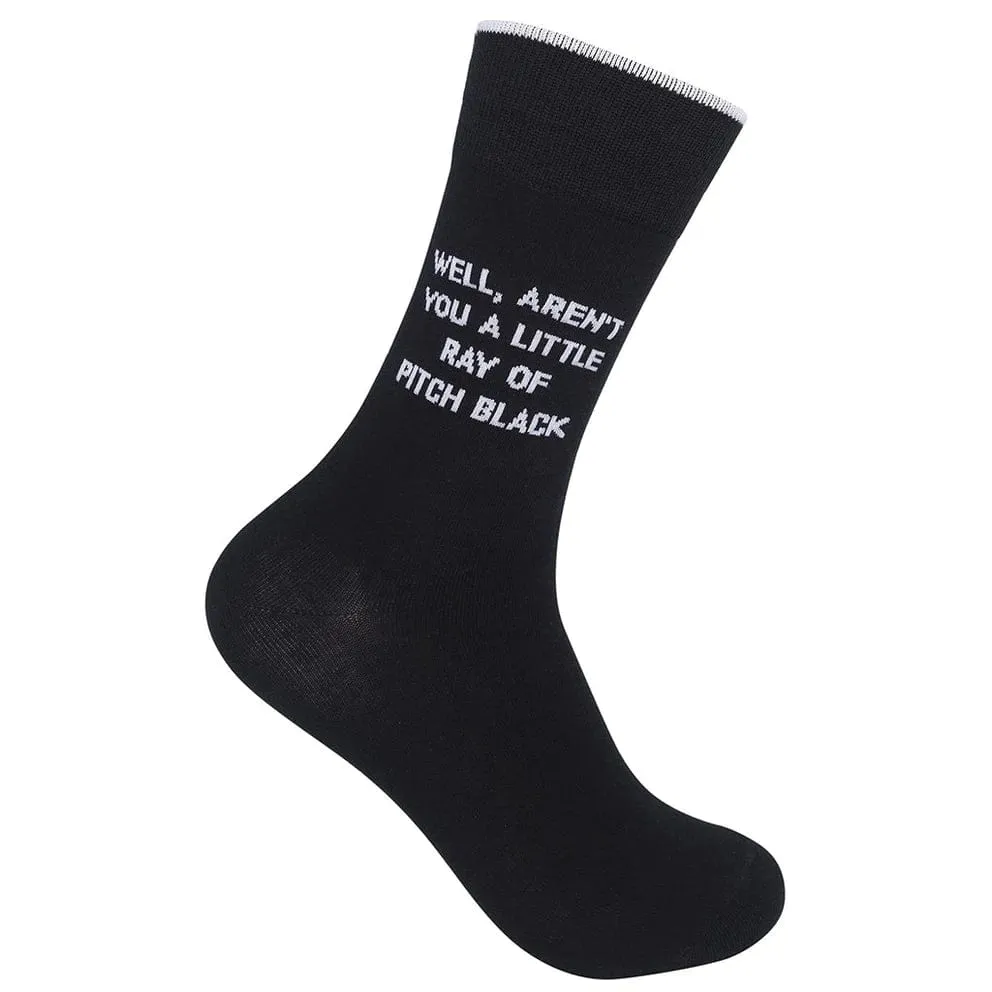 A Little Ray Of Pitch Black Unisex Crew Socks