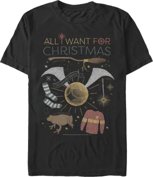 All I Want For Christmas Harry Potter T-Shirt