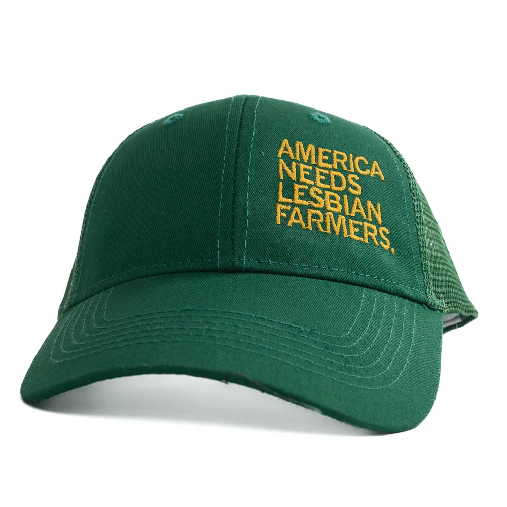 America Needs Lesbian Farmers Trucker Cap