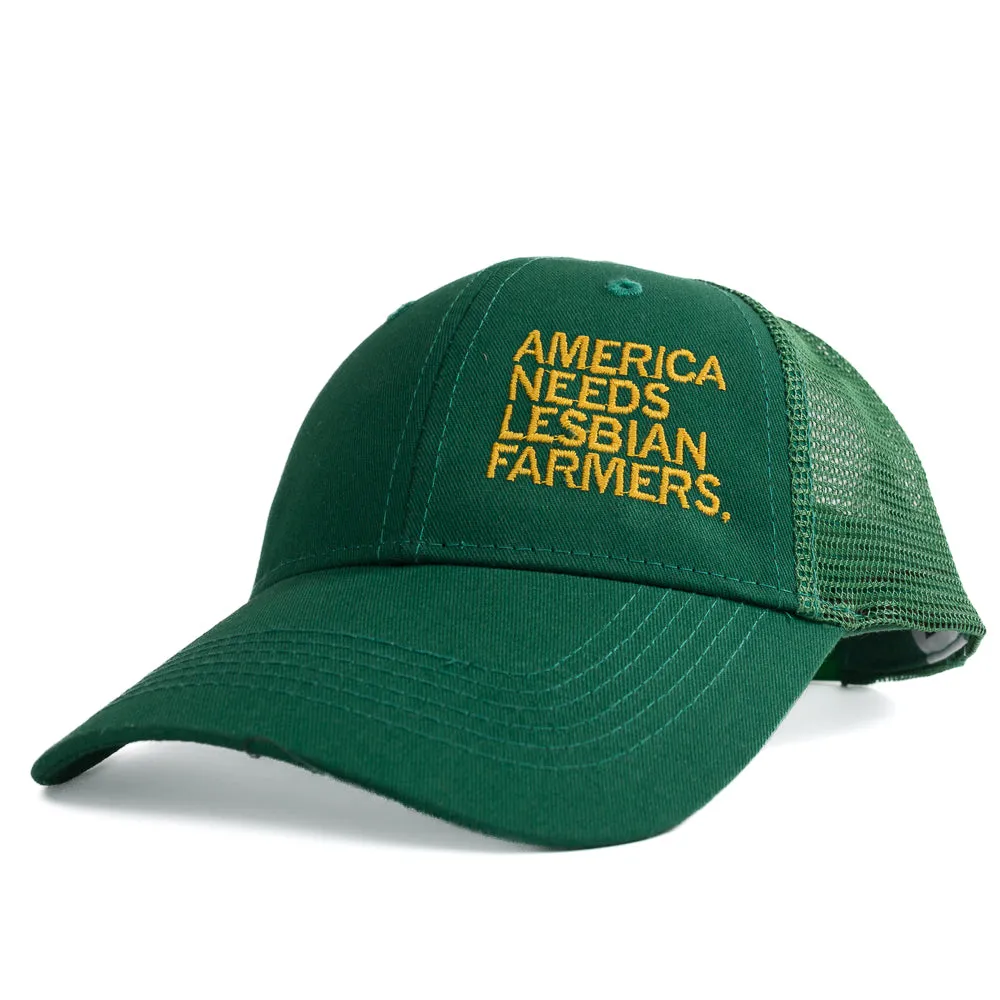 America Needs Lesbian Farmers Trucker Cap