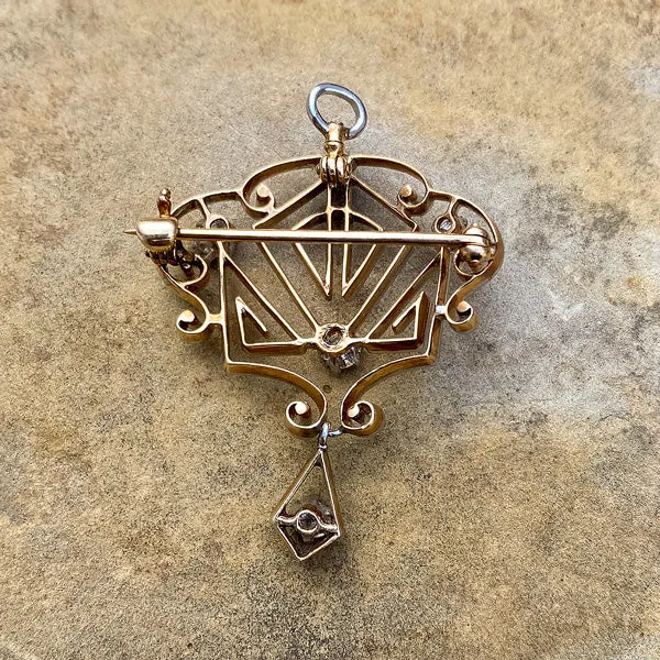 Antique Diamond Pin/ Pendant