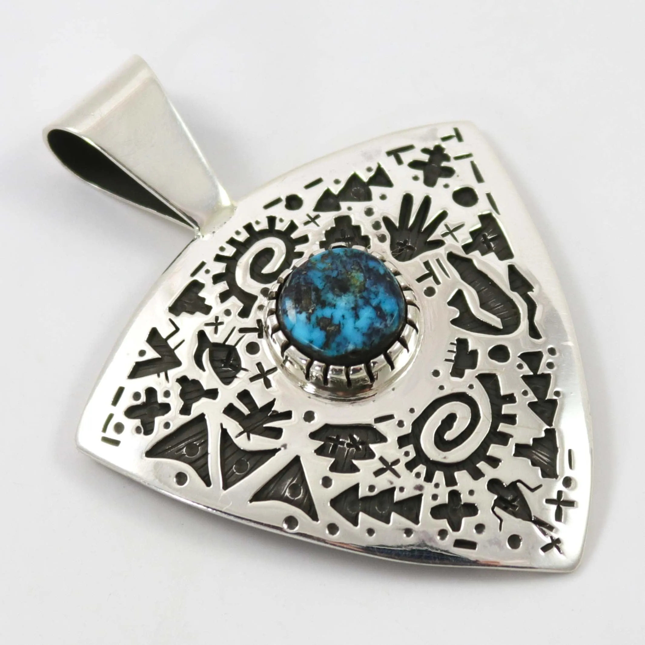 Apache Blue Turquoise Pendant