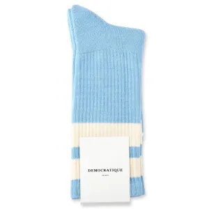 Athletique Classique Stripes Socks Palm Springs Blue / Off White