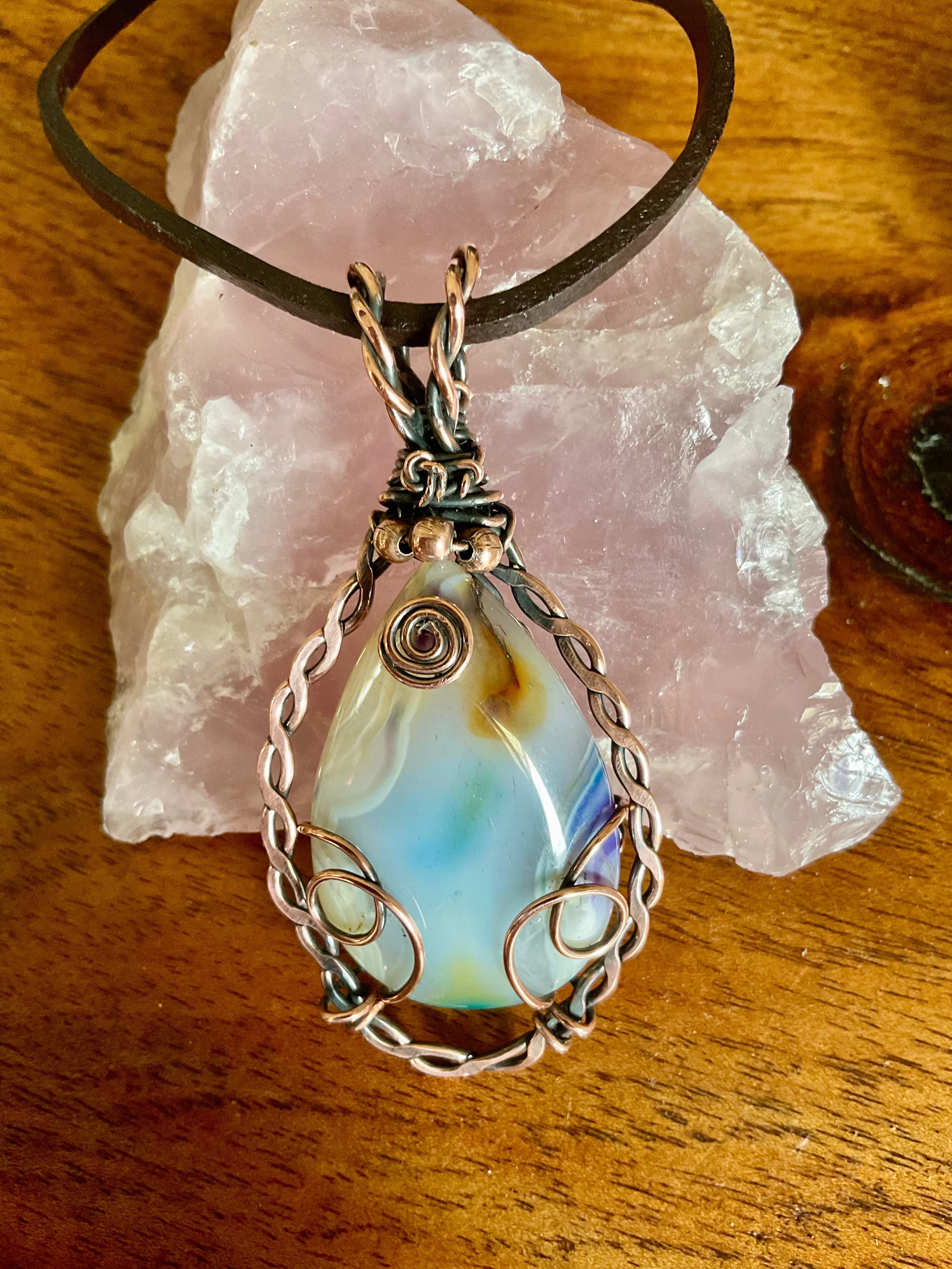 Banded Madagascan Agate Pendant