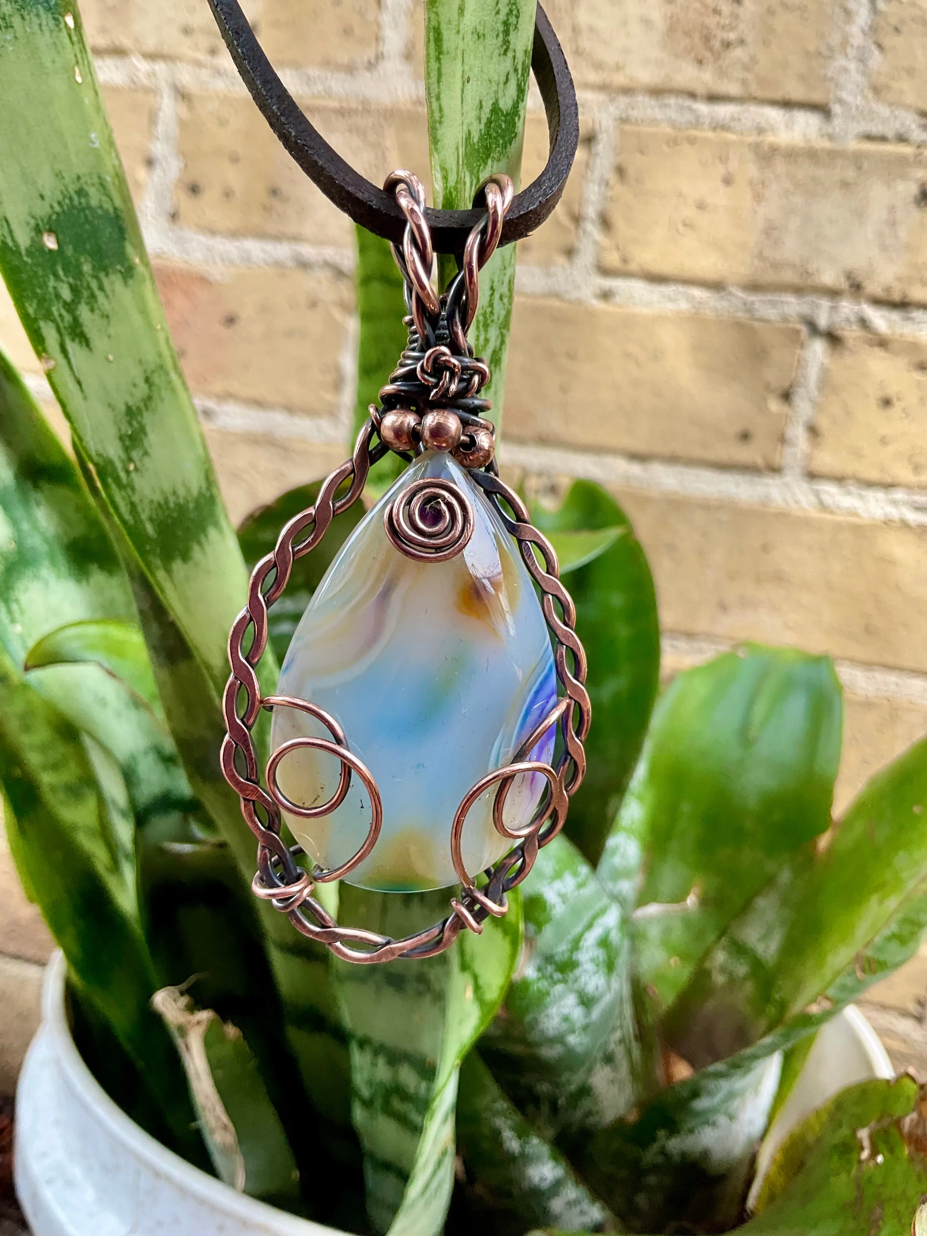 Banded Madagascan Agate Pendant