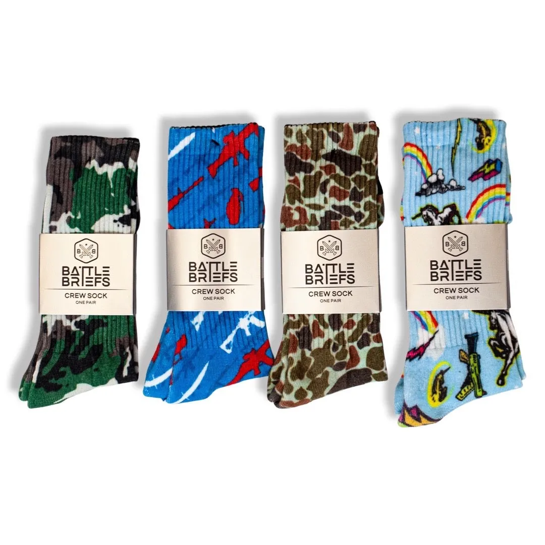 Battle Briefs Socks Woodland Camo