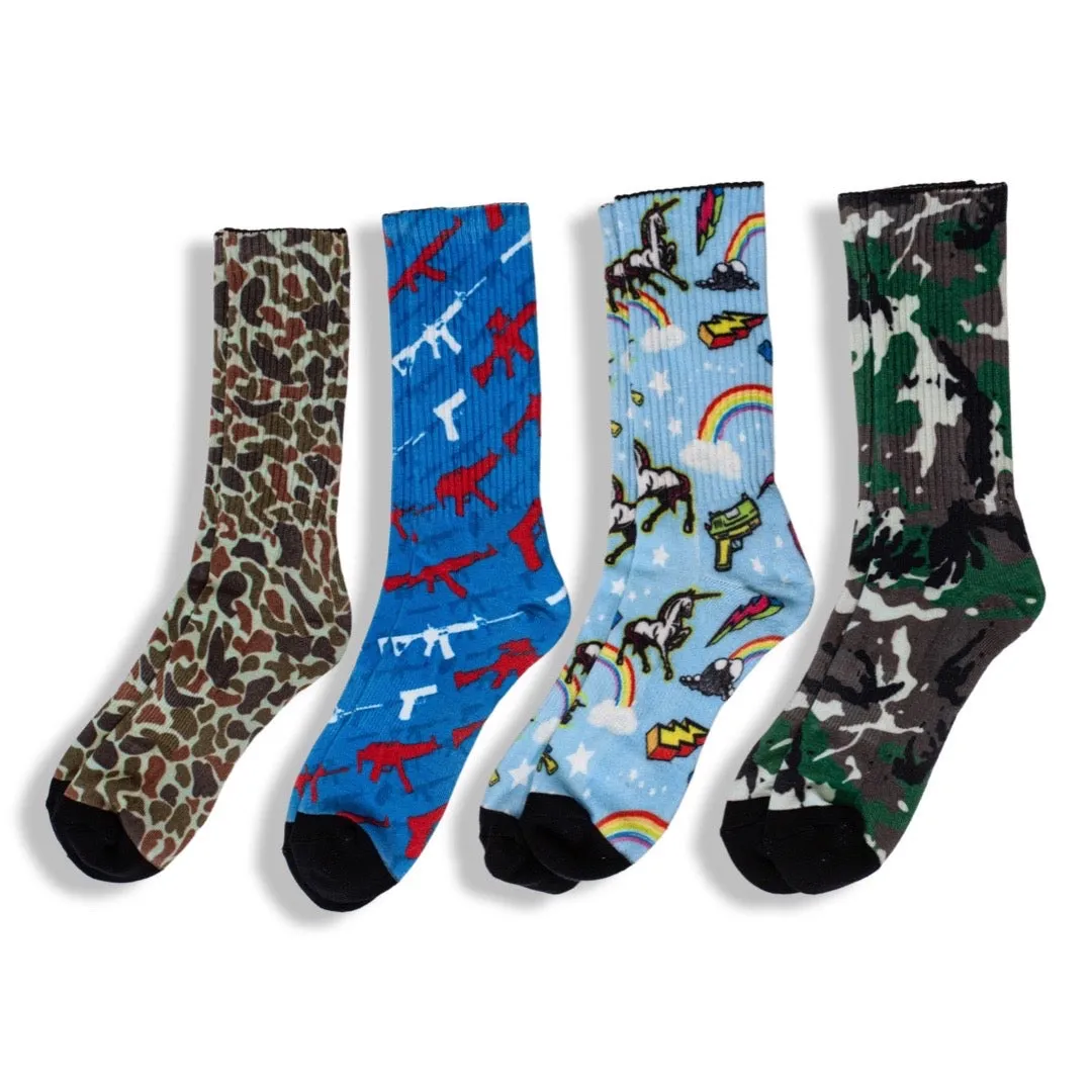 Battle Briefs Socks Woodland Camo