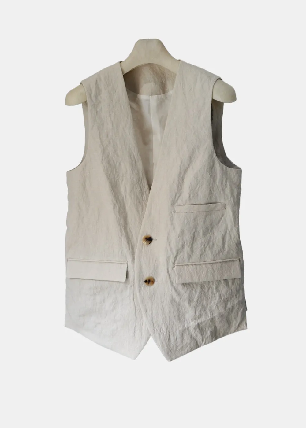 Beige Metal Shrink Vest