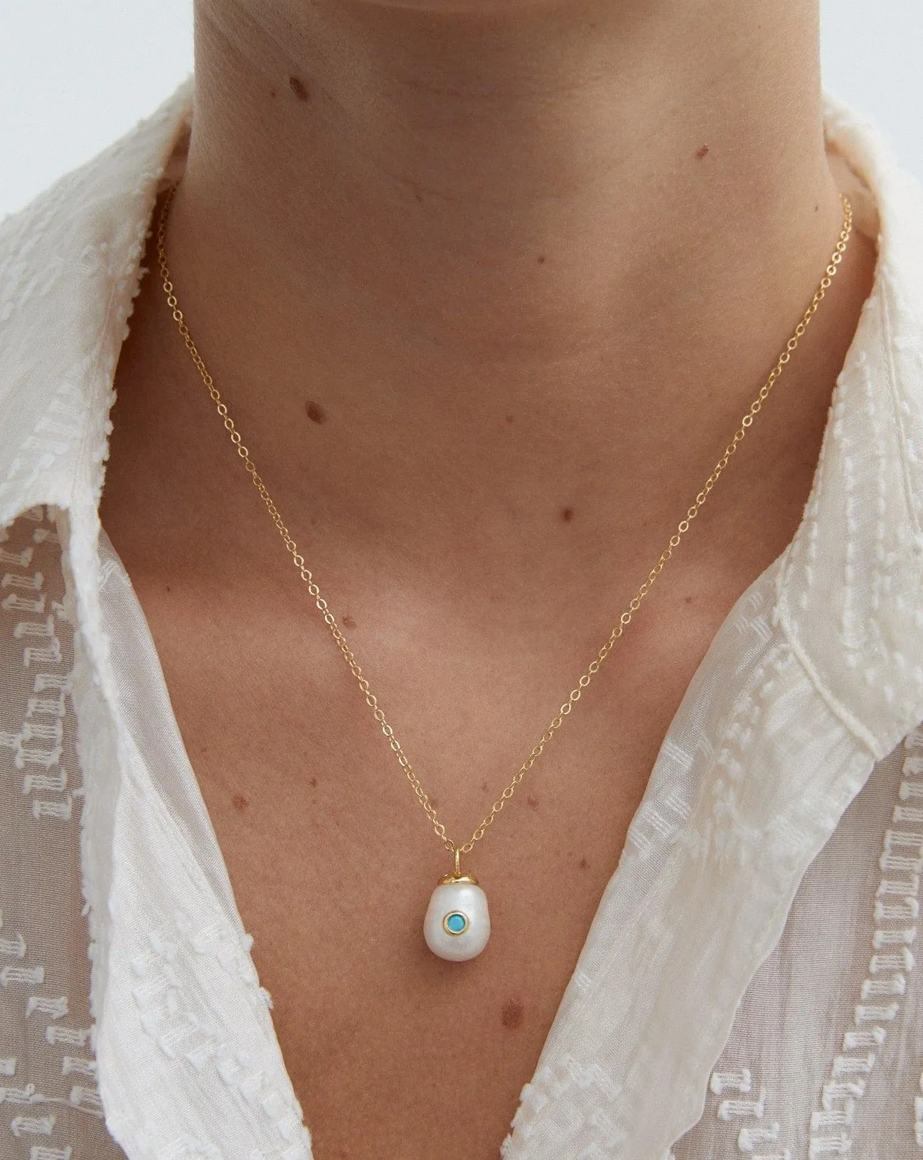 Birthstone Pearl Pendant December