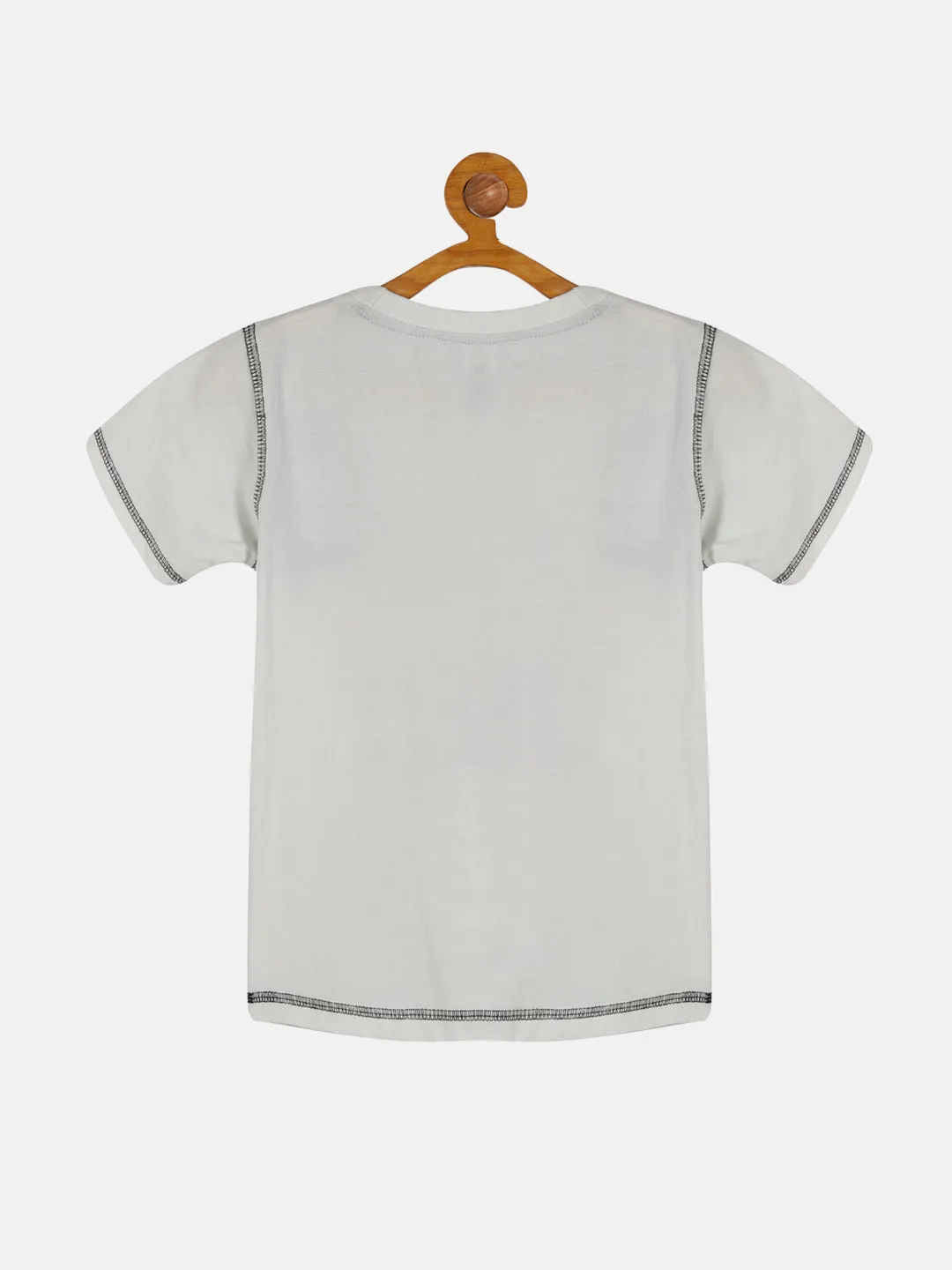 Boys Chest Print Round Neck Tee