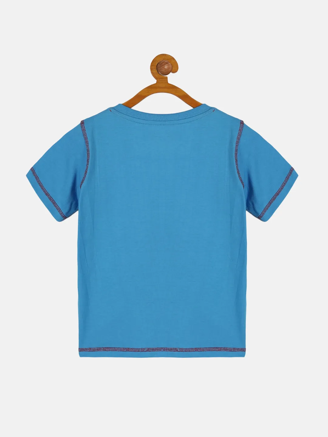 Boys Chest Print Round Neck Tee