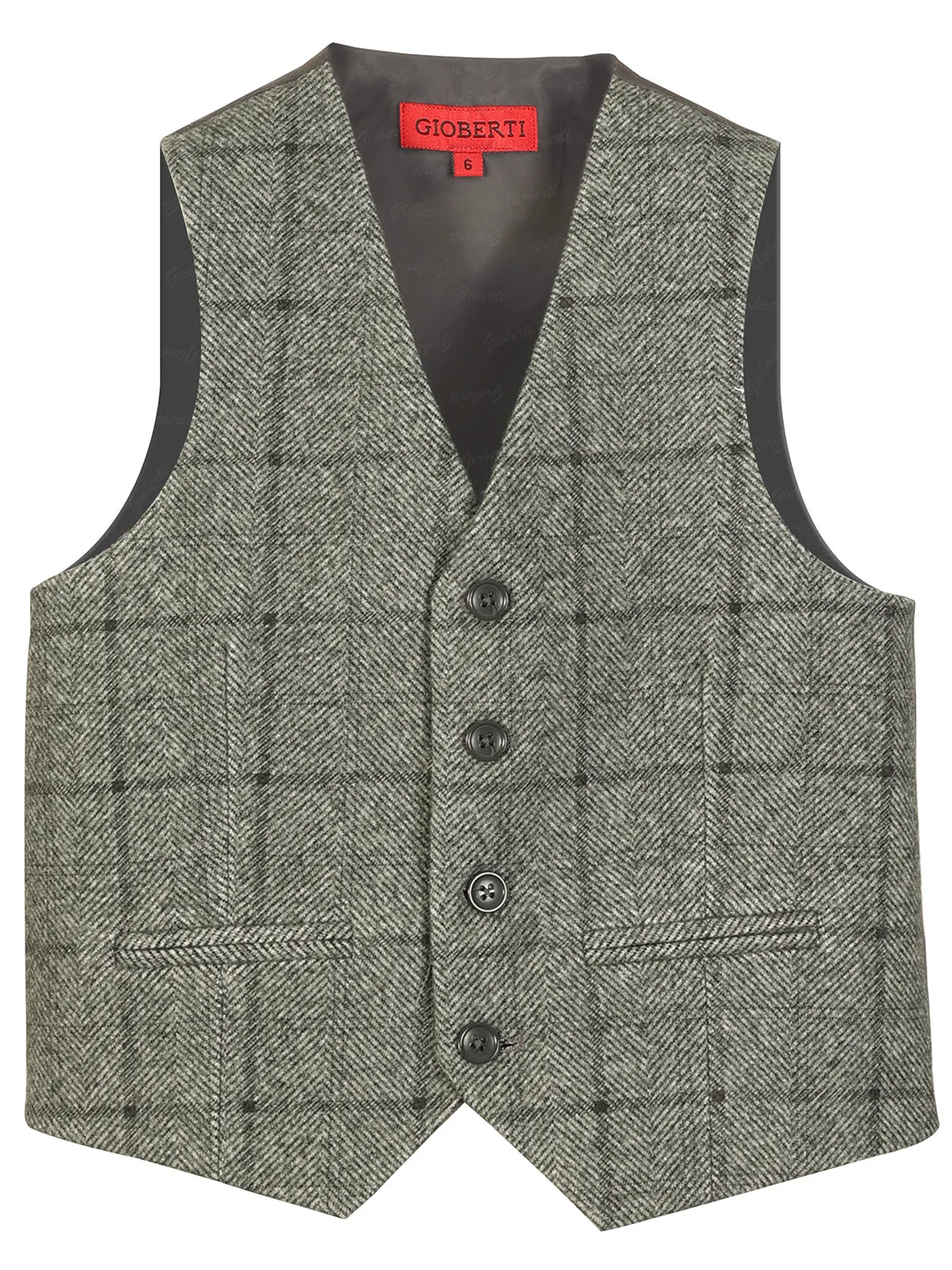 Boy's Tweed Herringbone Vest