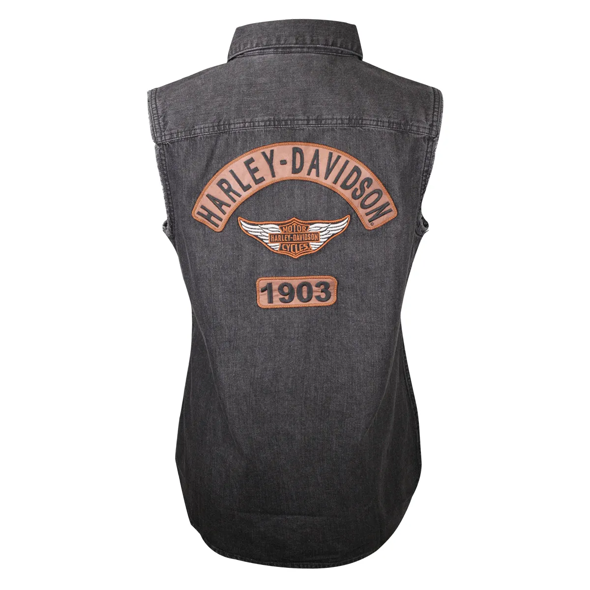 Branded  Women's Charcoal Vest w/ Back Logo Sleeveless Vest