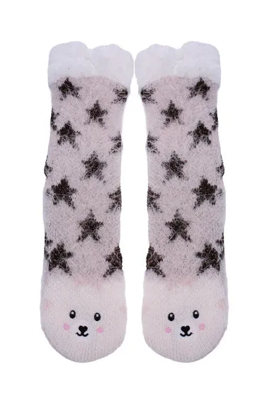 Brandwell Extra Fluffy Lurex Slouch Socks Dog