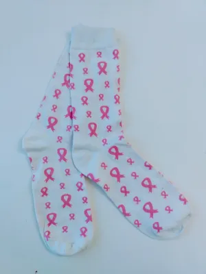 Breast Cancer Ribbons Crew Socks