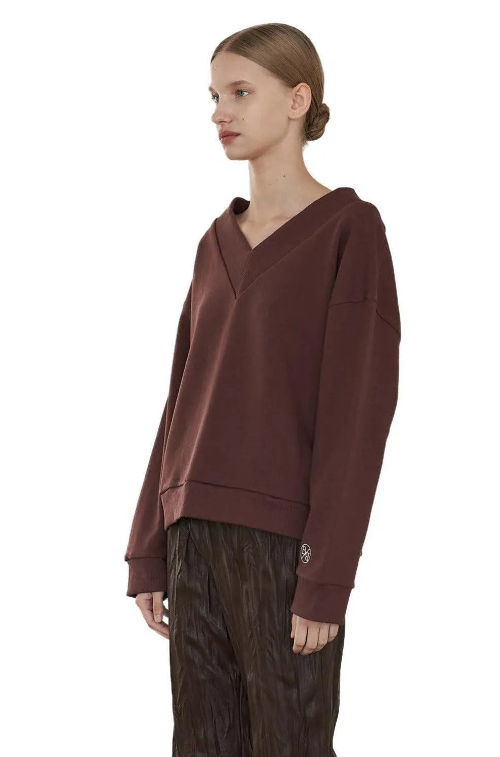 Brown V-Neck Sweater