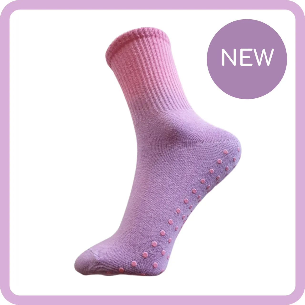 Bubblegum Non-Slip Crew Socks