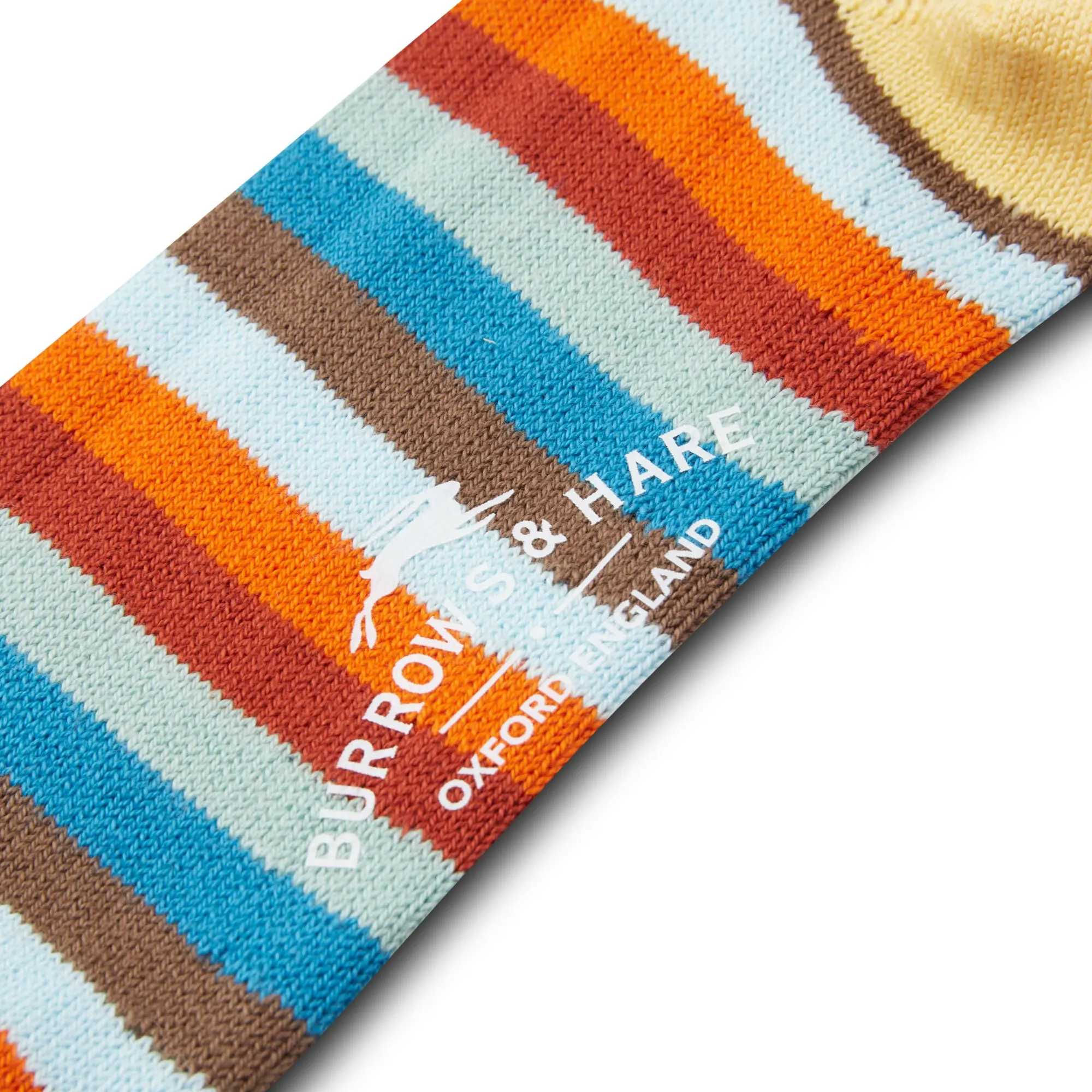 Burrows & Hare Multistripe Socks - Yellow