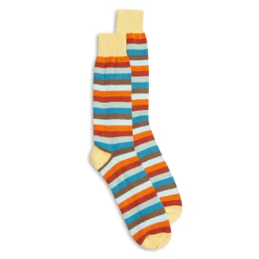 Burrows & Hare Multistripe Socks - Yellow