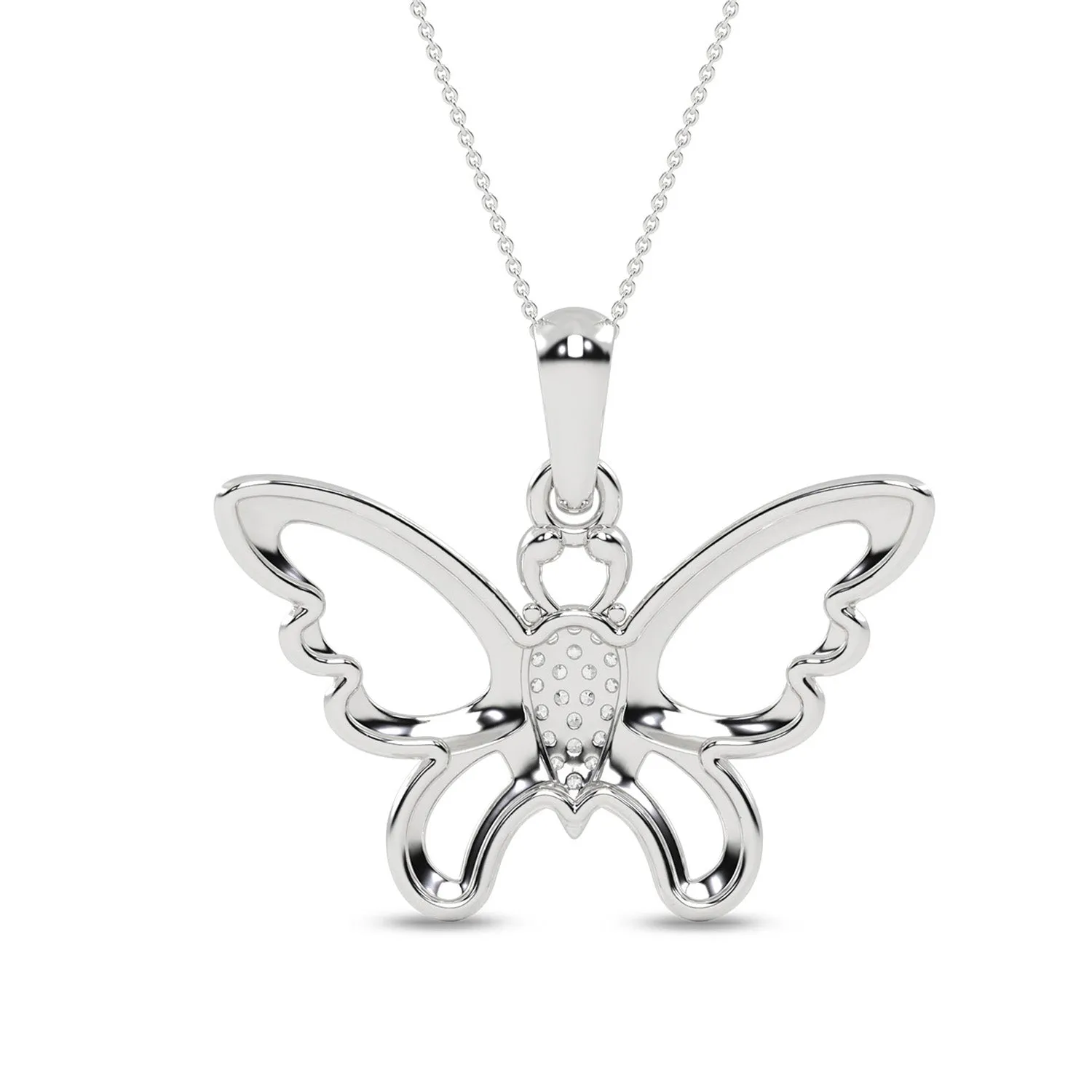 Butterfly Flutter Silhouette Pendant