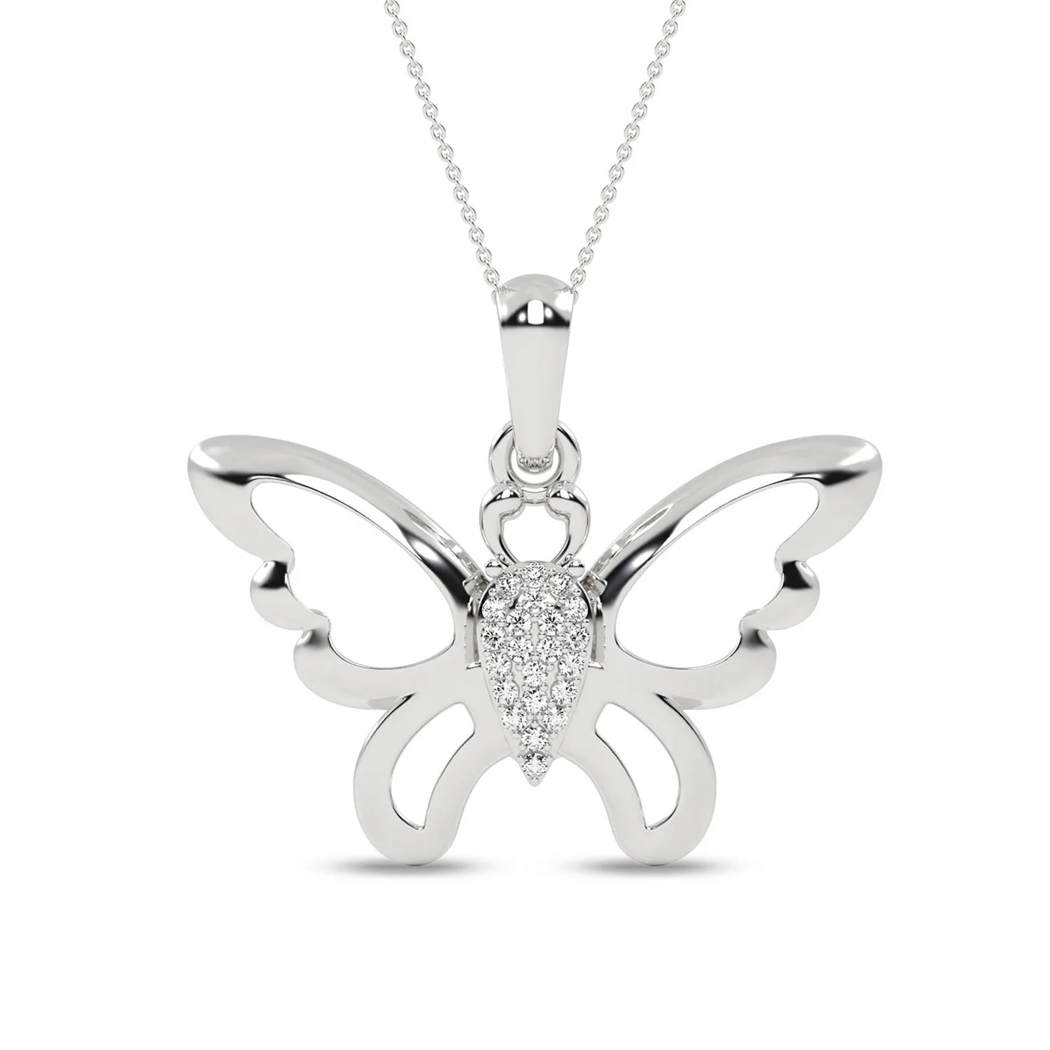 Butterfly Flutter Silhouette Pendant