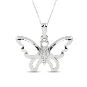 Butterfly Flutter Silhouette Pendant