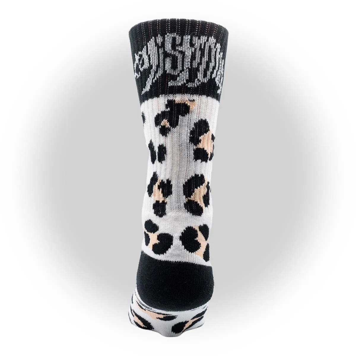 CALI Strong Leopard Athletic Crew Socks