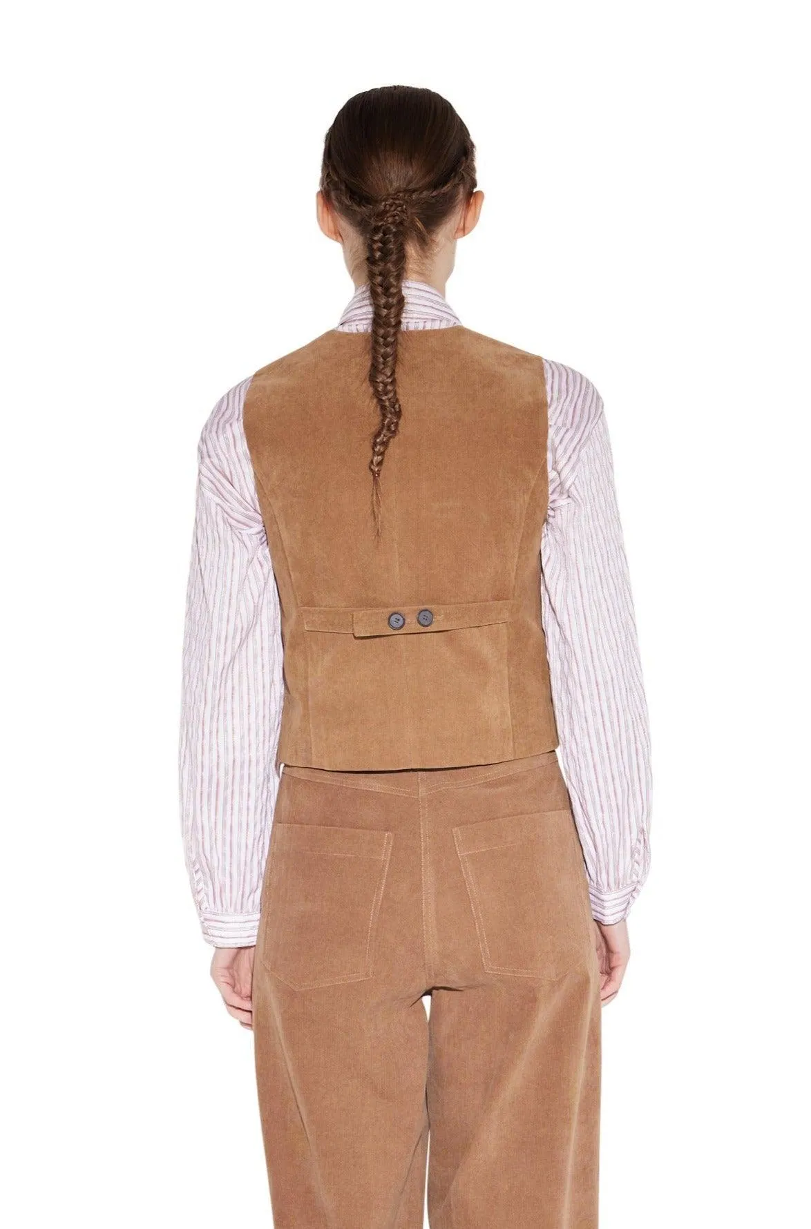 Camel Corduroy Vest