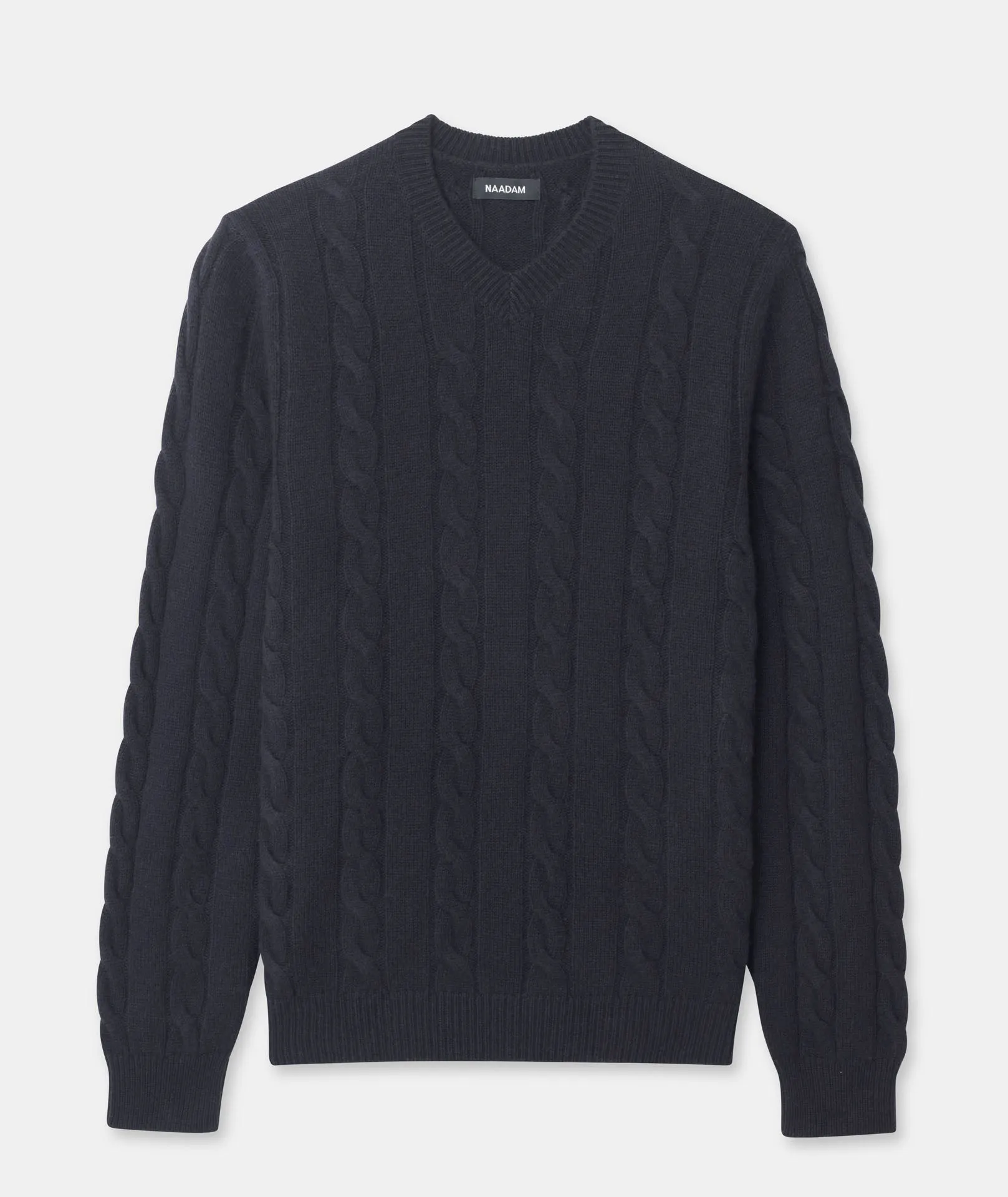 Cashmino Cable V-Neck Sweater