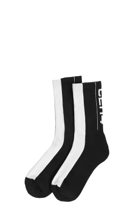 Colour block Logo Socks