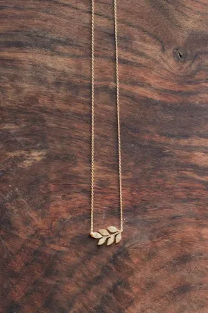 Cora Leaf Dainty Gold Necklace