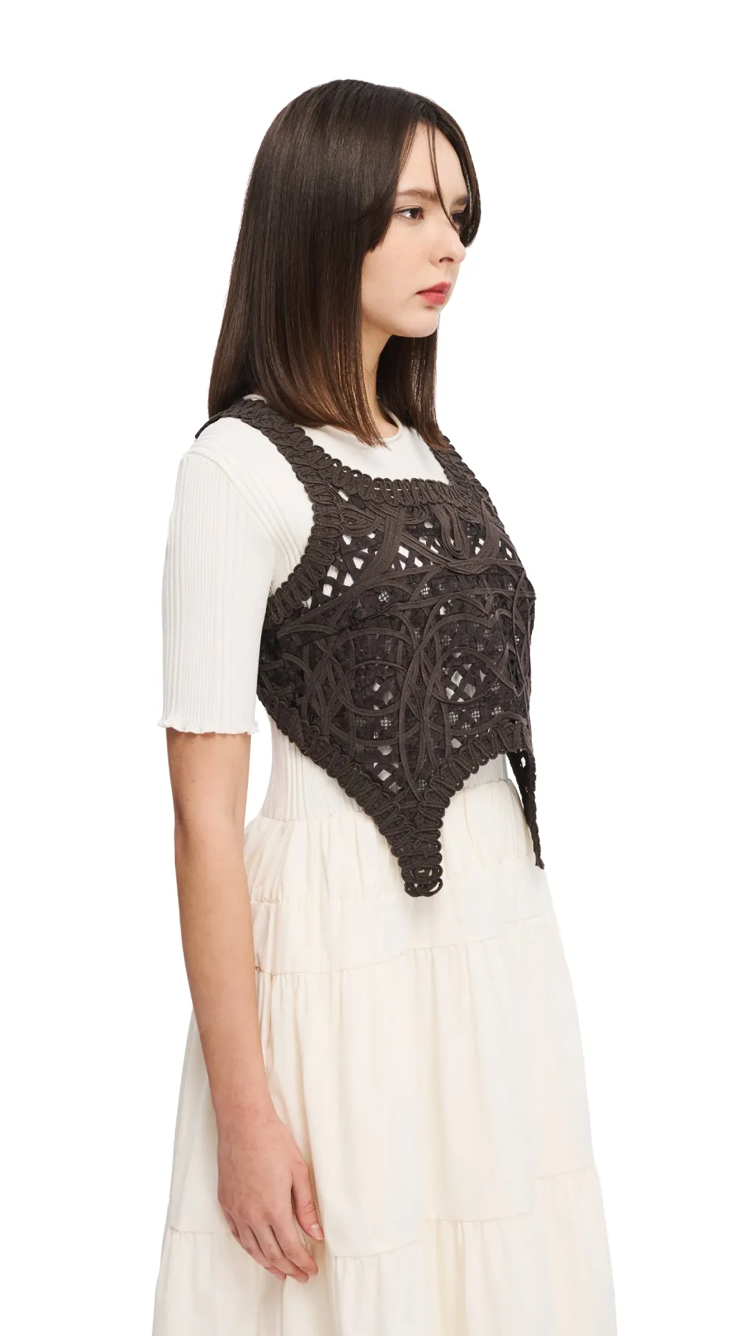 Cord Embroidery Vest