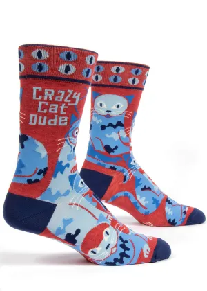 Crazy Cat Dude Men's Socks