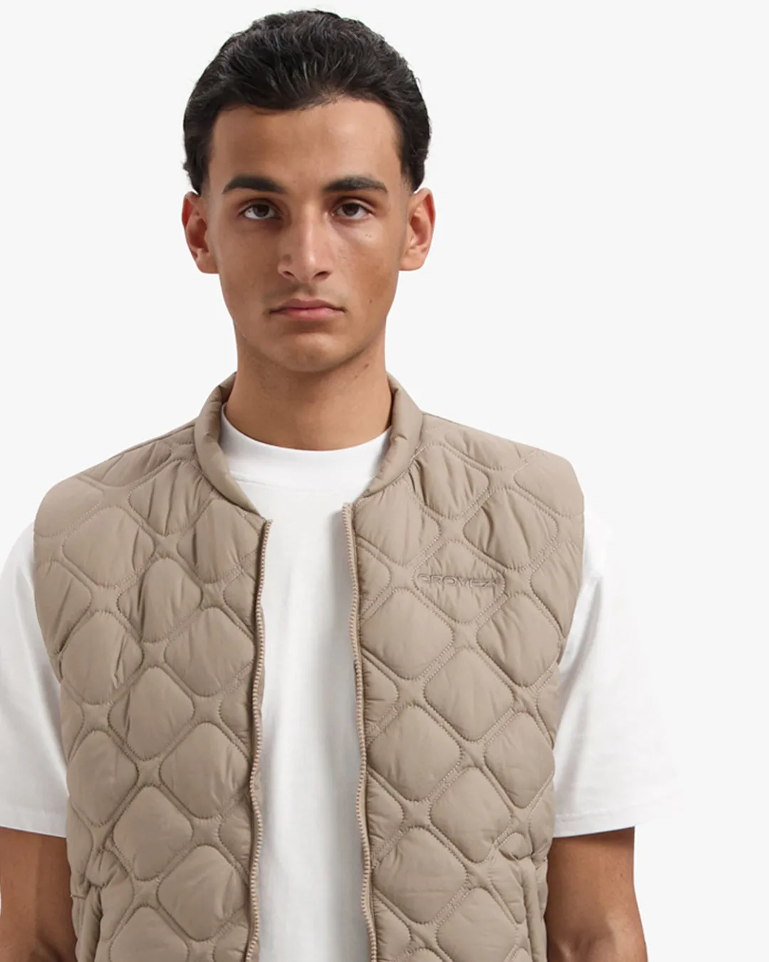 CROYEZ QUILTED VEST - MUSHROOM