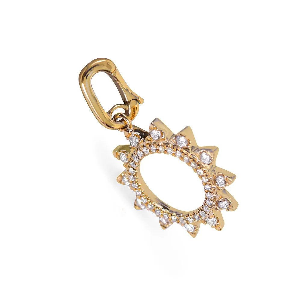 DIAMOND SUN CHARM WITH CONNECTOR