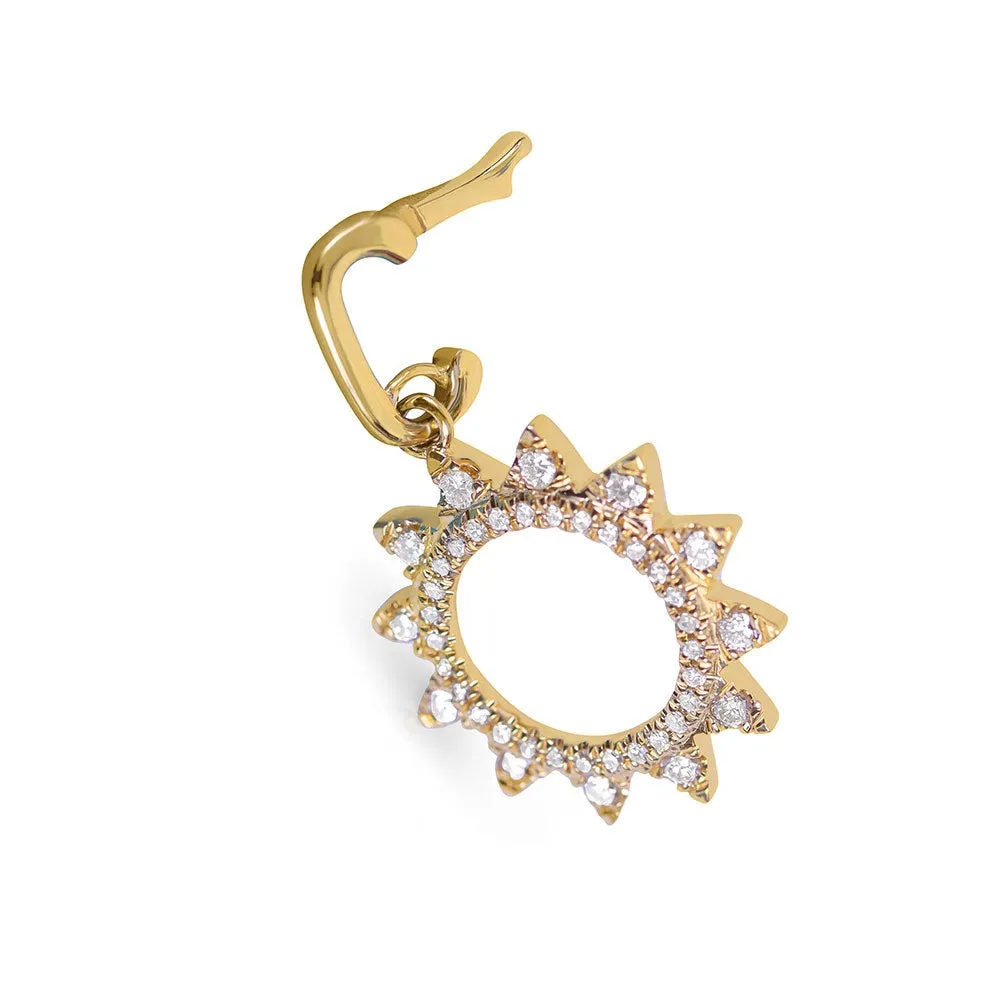 DIAMOND SUN CHARM WITH CONNECTOR