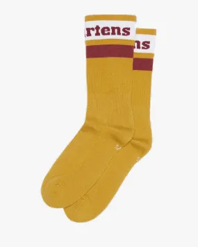 Dr Martens Athletic Logo Organic Cotton Blend Socks - Mustard