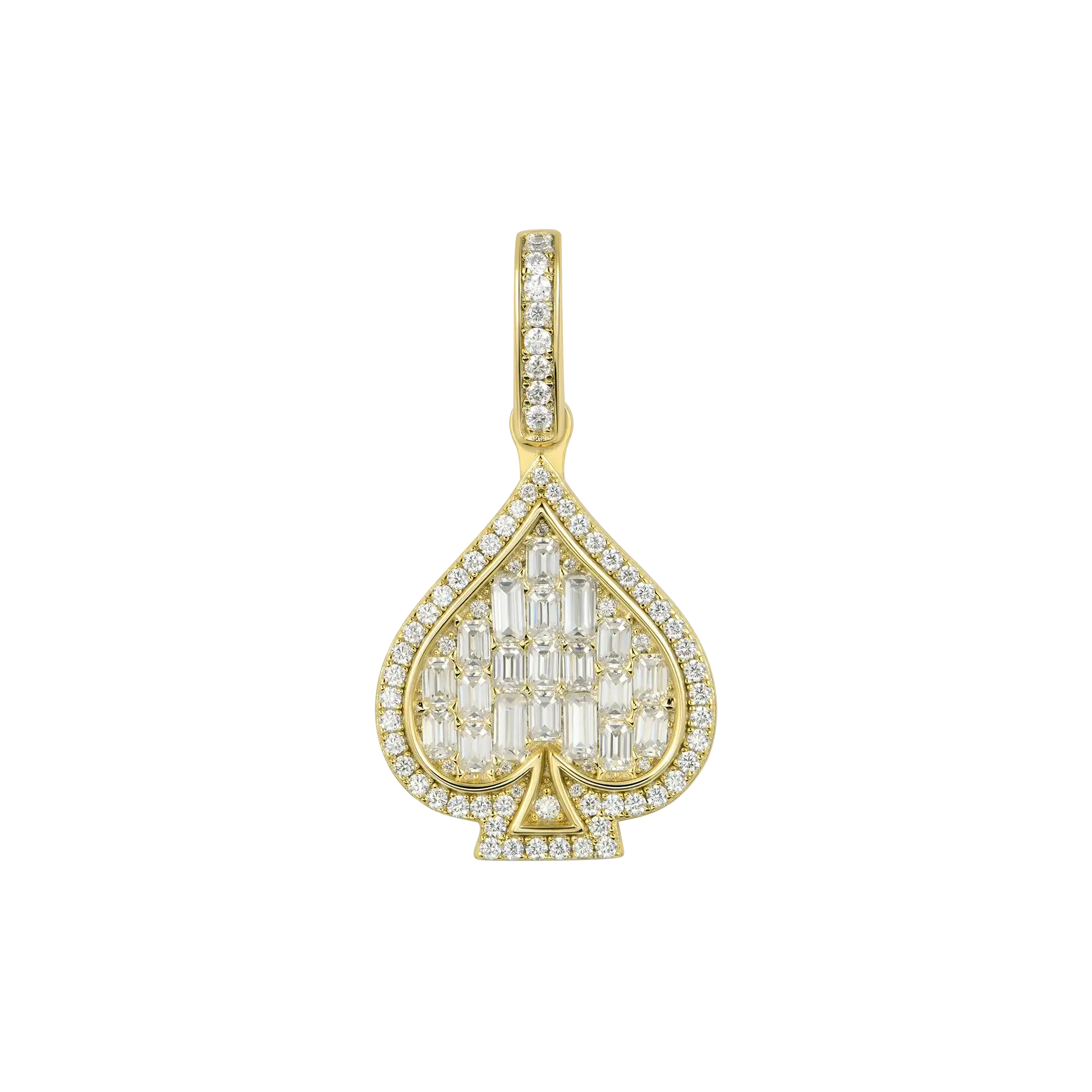 Emerald Cut Spade Pendant