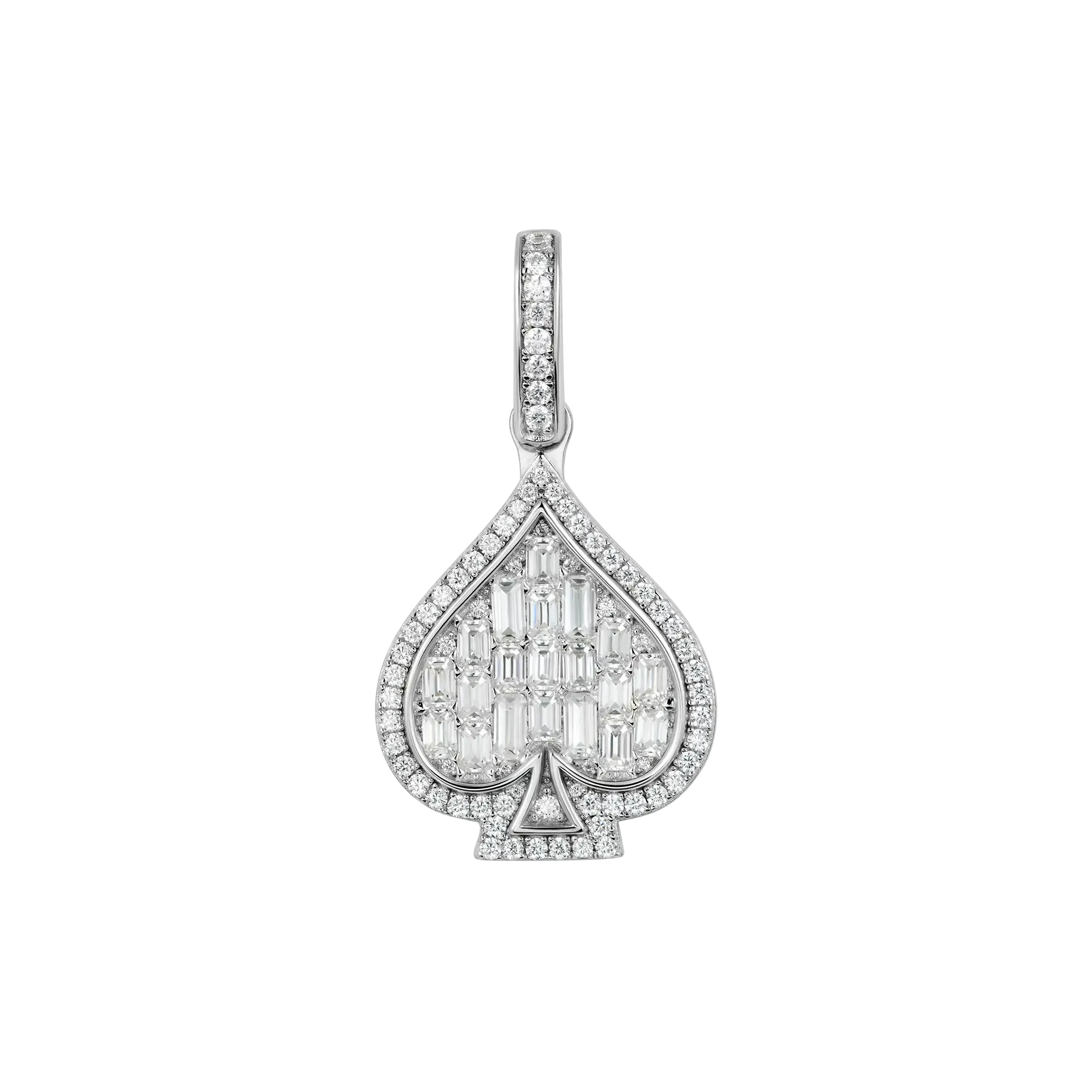 Emerald Cut Spade Pendant