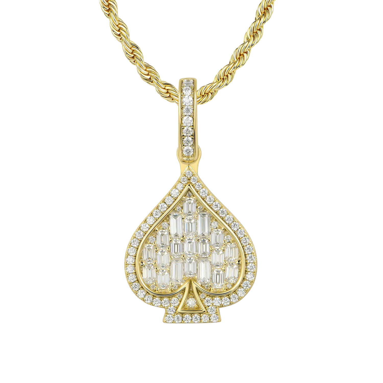 Emerald Cut Spade Pendant