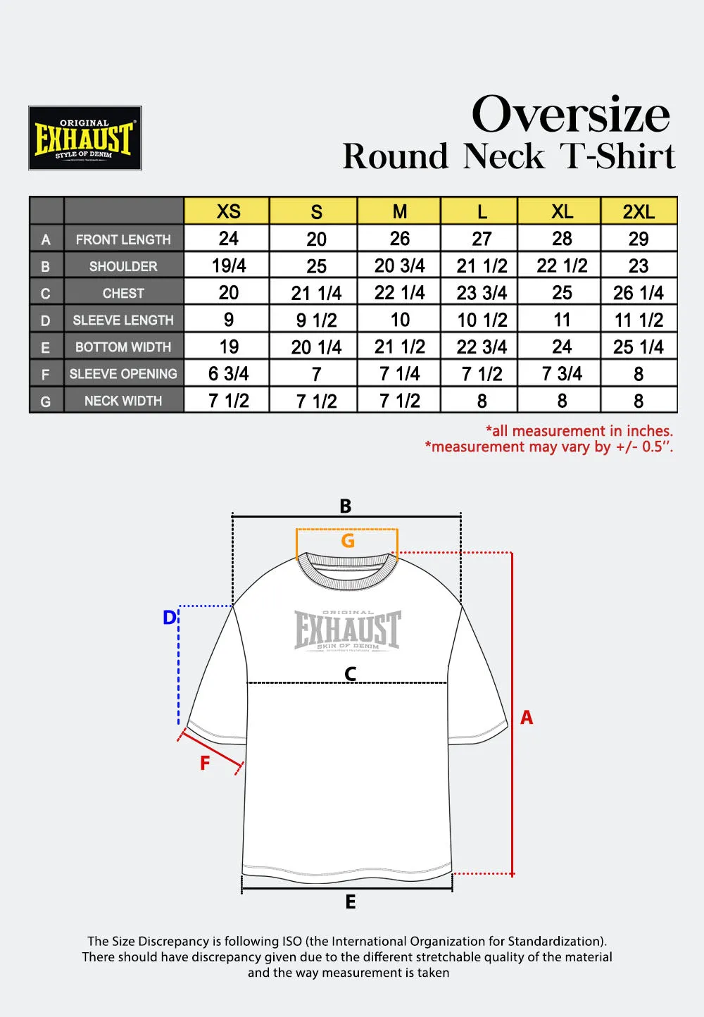 EXHAUST ROUND NECK T SHIRT [OVERSIZE] 1321