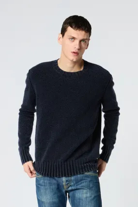 FROSTED EFFECT MINIBOUCL ROUND NECK PULLOVER