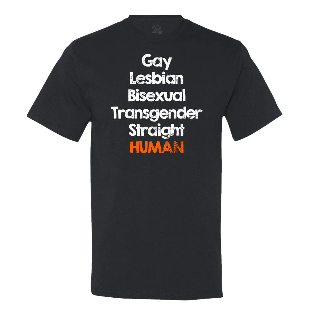 Gay Lesbian Bisexual Transgender Straight Human T-Shirt