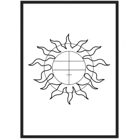 Geometric Sun Wall Art