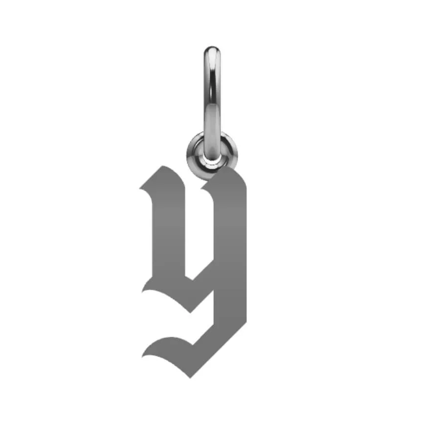 Gothic Initial Pendant