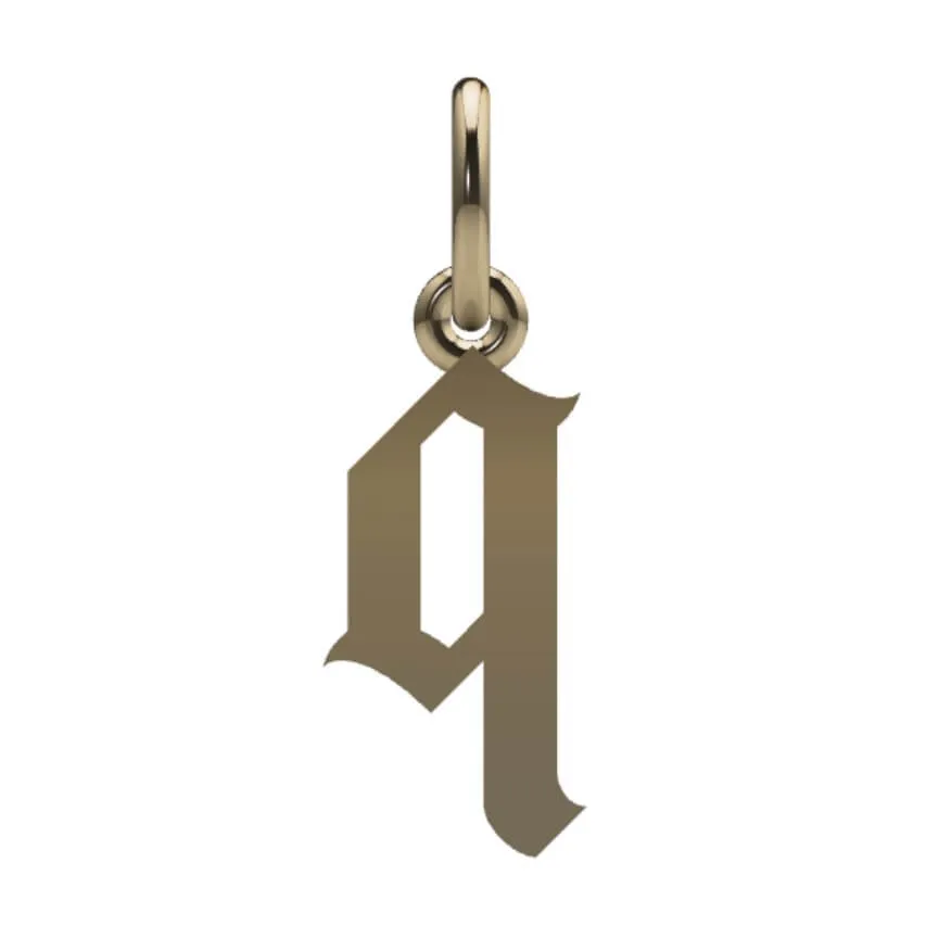 Gothic Initial Pendant