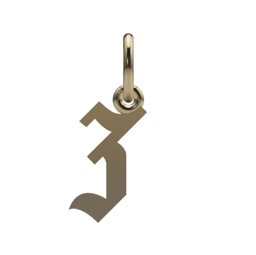 Gothic Initial Pendant